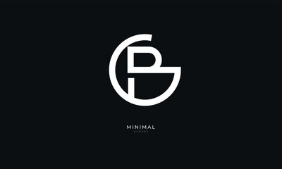 Alphabet letter icon logo PG or GP