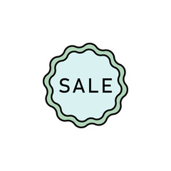 sale sticker, spa outline icon. Signs and symbols can be used for web, logo, mobile app, UI, UX