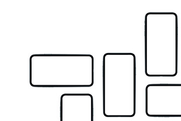 Mobile app design smartphone showcase mockup Isometric Perspective Device model. Modern template for infographics or presentation UI design interface tech . Vector illustration