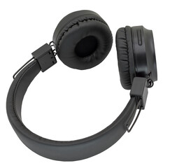 Wireless bluetooth headphones isolated on a white