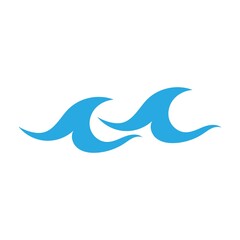 Fototapeta na wymiar Water wave icon vector template logo