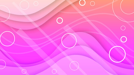Abstract Colorful Gradient Background With Color Geometric Figures Different Shapes And White Line Vector Design Style