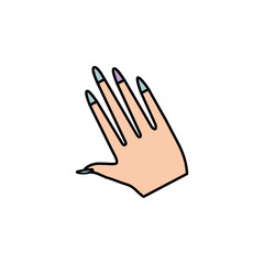 hand of human outline icon. Signs and symbols can be used for web, logo, mobile app, UI, UX