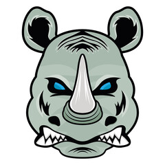
Download this premium glyph icon of rhino face

