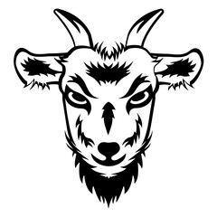 
Download this premium glyph icon of goat head 

