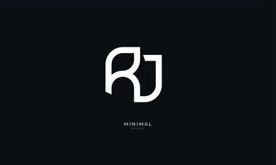 Alphabet letter icon logo RJ