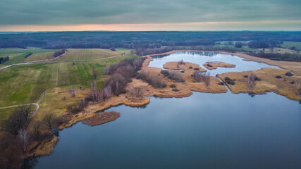 Dresden Dippelsdorf lake in the evening