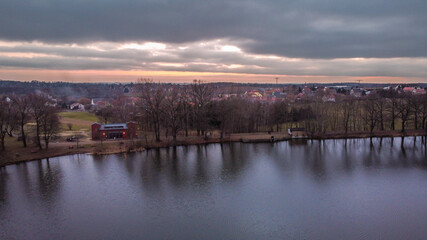 Dresden Dippelsdorf lake in the evening
