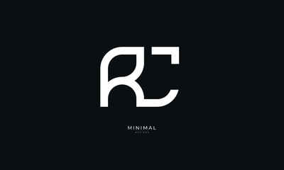 Alphabet letter icon logo RC