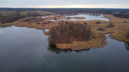 Dresden Dippelsdorf lake in the evening