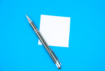 Blank white To Do List Sticker with pen. Searching information on the Internet..Close up of...