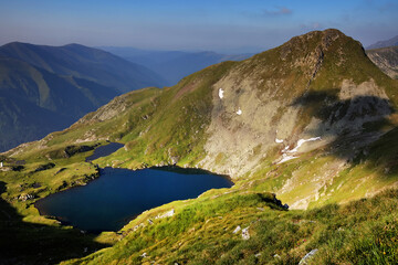 Capra lake in the Transylvanian Alps, Romania