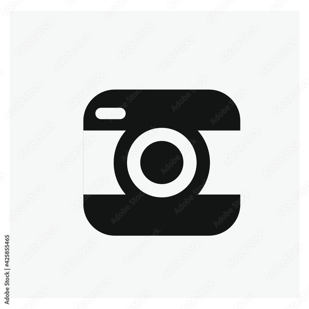 Poster camera vector icon. editable stroke. linear style sign for use on web design and mobile apps, logo. 