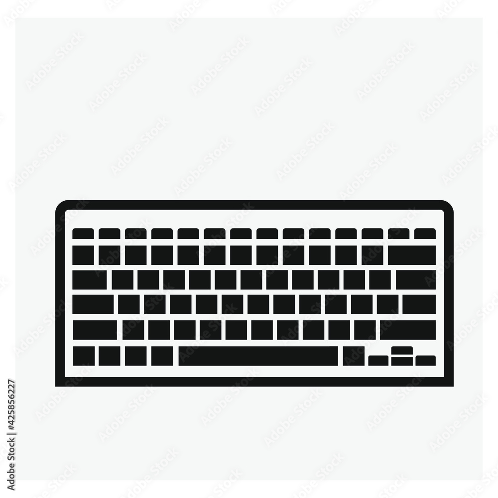 Poster keyboard vector icon. editable stroke. linear style sign for use on web design and mobile apps, logo