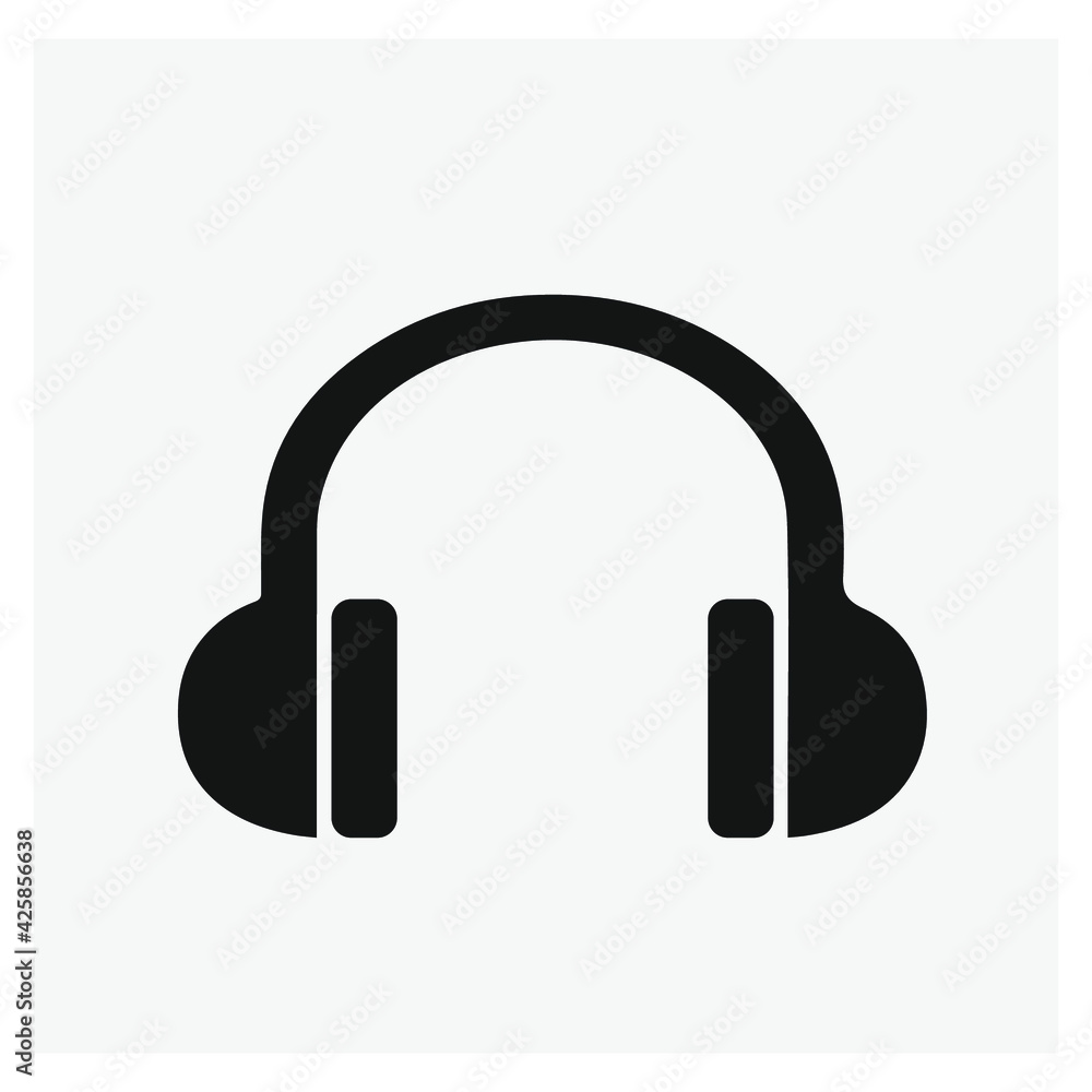 Poster headphones vector icon. editable stroke. linear style sign for use on web design and mobile apps, lo