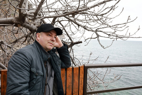 Man on bench at Chekhov's dacha