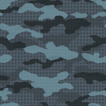Camouflage seamless pattern modern. EPS 10 Military texture with a gradient. Vector modern design of fabric and clothes