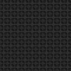 Abstract seamless pattern with squares holes in black colors