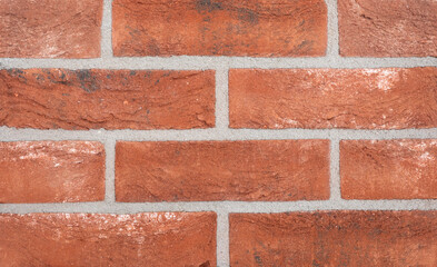 Obraz premium Background from the texture of a beautiful red brick