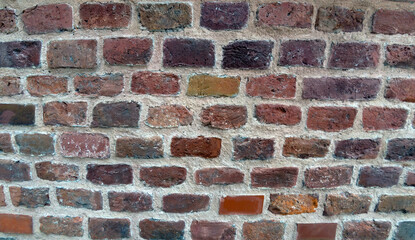 Colorful Brick and stone texture background, Wawel castle, Krakow in Poland, Europe.
