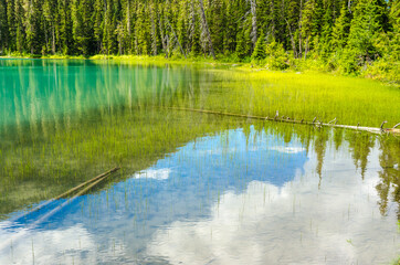 Majestic mountain lake in Canada.