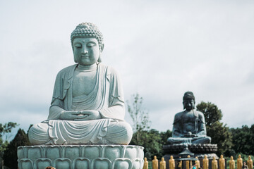 buddha statue gray chinese temple