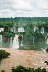 Iguazu Falls waterfall forest tropical 
