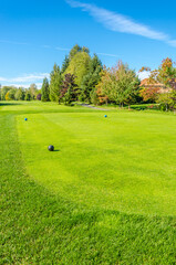 Golf course with gorgeous green