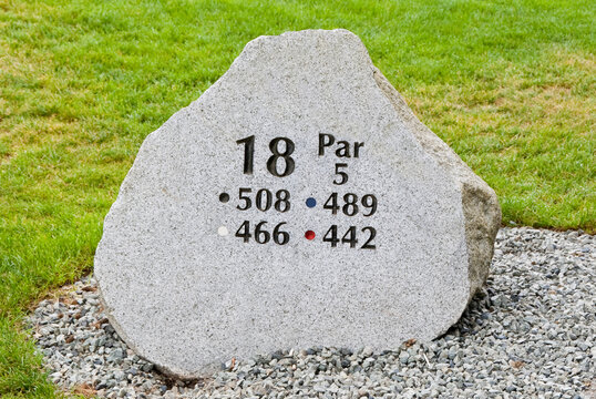 Golf hole sign.