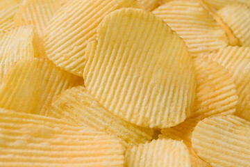 Delicious potato fluted chips