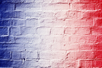 Patriotic red white and blue wall background texture - 425873072