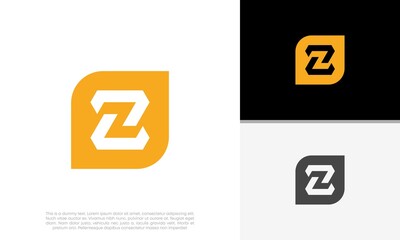 Fototapeta premium Initials Z logo design. Initial Letter Logo. Technology Logo Design