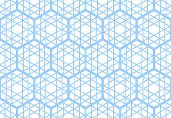 Seamless geometric hexagons grid pattern and texture.