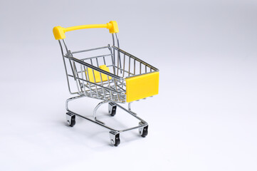 shopping cart isolated on white