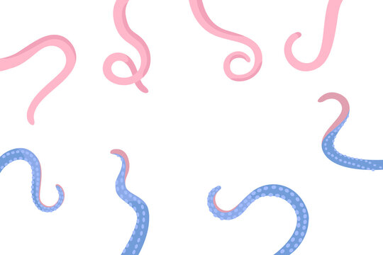 pink blue octopus tentacle set