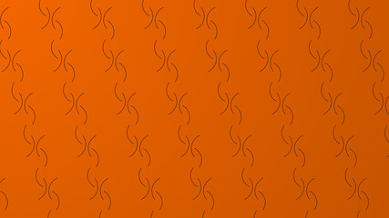 Fototapeta premium Geometric pattern where lines and shapes intersect with each other to form new patterns on orange gradient with copy space. Use background for logo. Simple illustration concept.