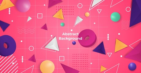 Fototapeta premium Realistic geometric abstract background vector