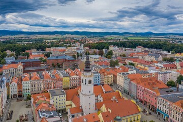Fototapeta na wymiar Panoramic aerial view of Swidnica. Poland. Lower Silesia.