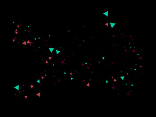 Triangle Explosion Confetti. Triangles Burst Flying Confetti.