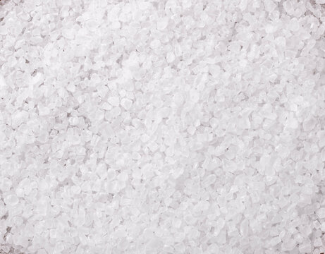 Top view, closeup of coarse salt. Food backdrop