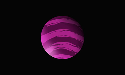 purple planet collection illustration. creative element for astronomy, outer space theme. planet space in solar system. the milky way universe.