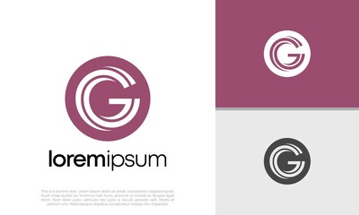 Initials G logo design. Initial Letter Logo. Technology Logo Design