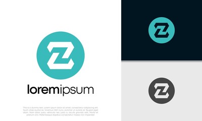 Initials Z logo design. Initial Letter Logo. Technology Logo Design