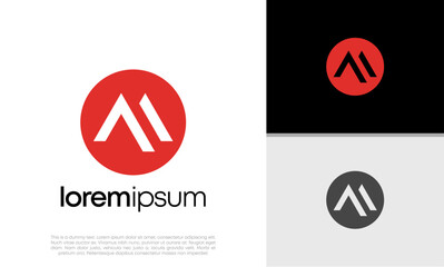 Initials M logo design. Initial Letter Logo