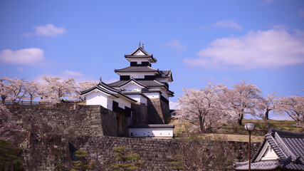 Fototapeta premium 白河市 小峰城跡 三重櫓（城山公園）