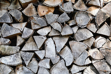 Firewood texture stack