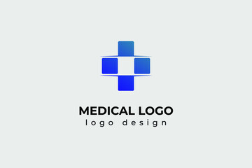 Obraz premium Medical Logo isolated on White Background. Flat Vector Logo Design Template Element