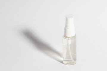 Plastic containers without labels or brand on a white background. 