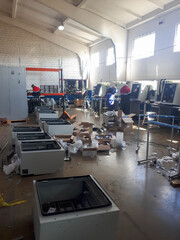 Workshop for the collection and production of electrical equipment and electrical cabinets for switchgear cubicles at the plant