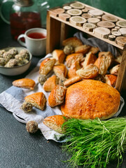 Spicy, flavorful Gata buns on the table.